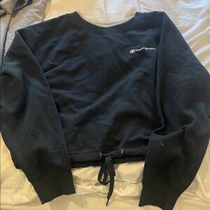 Champion Black Pullover with Logo